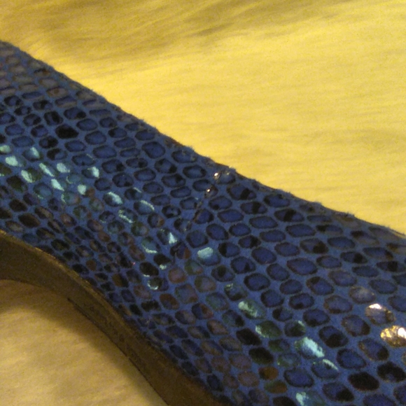 Christian siriano blue leopard heels size 8 1/2 - Picture 3 of 6